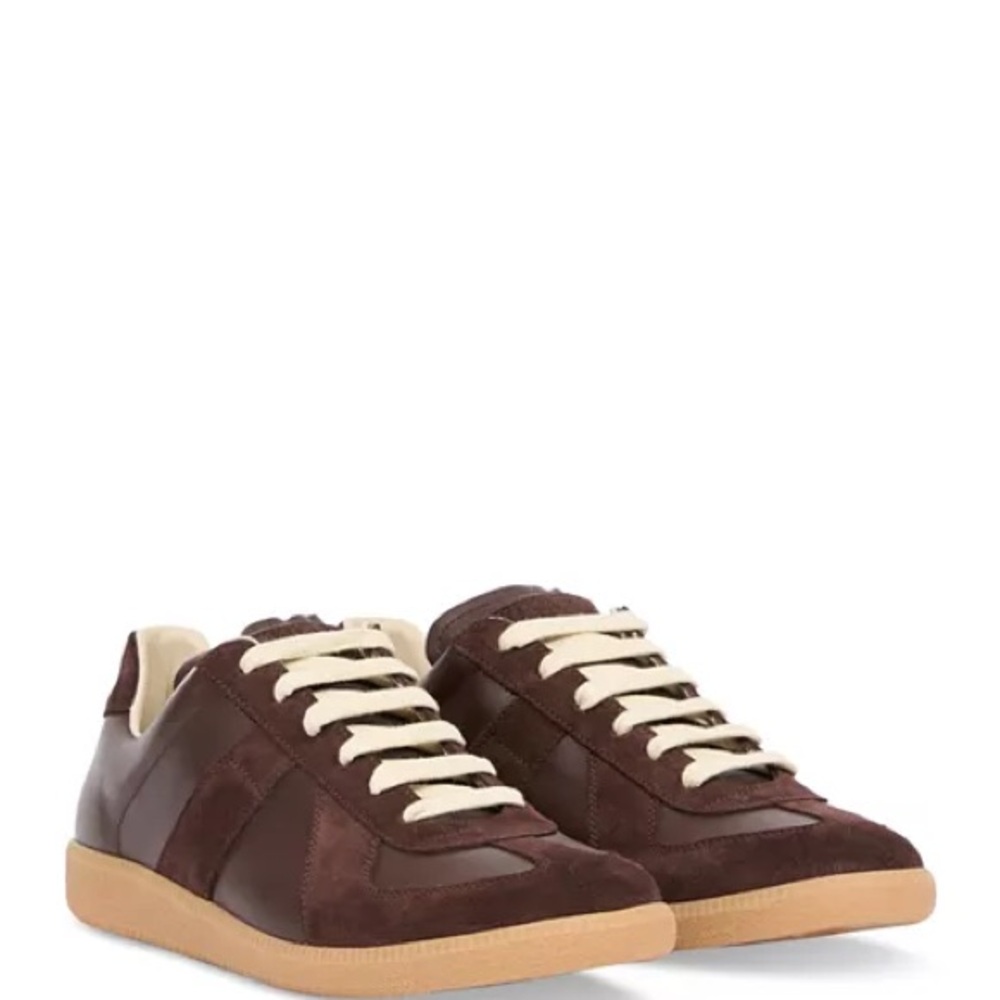 Mason Margela Replica Men's Brown Leather Sneakers